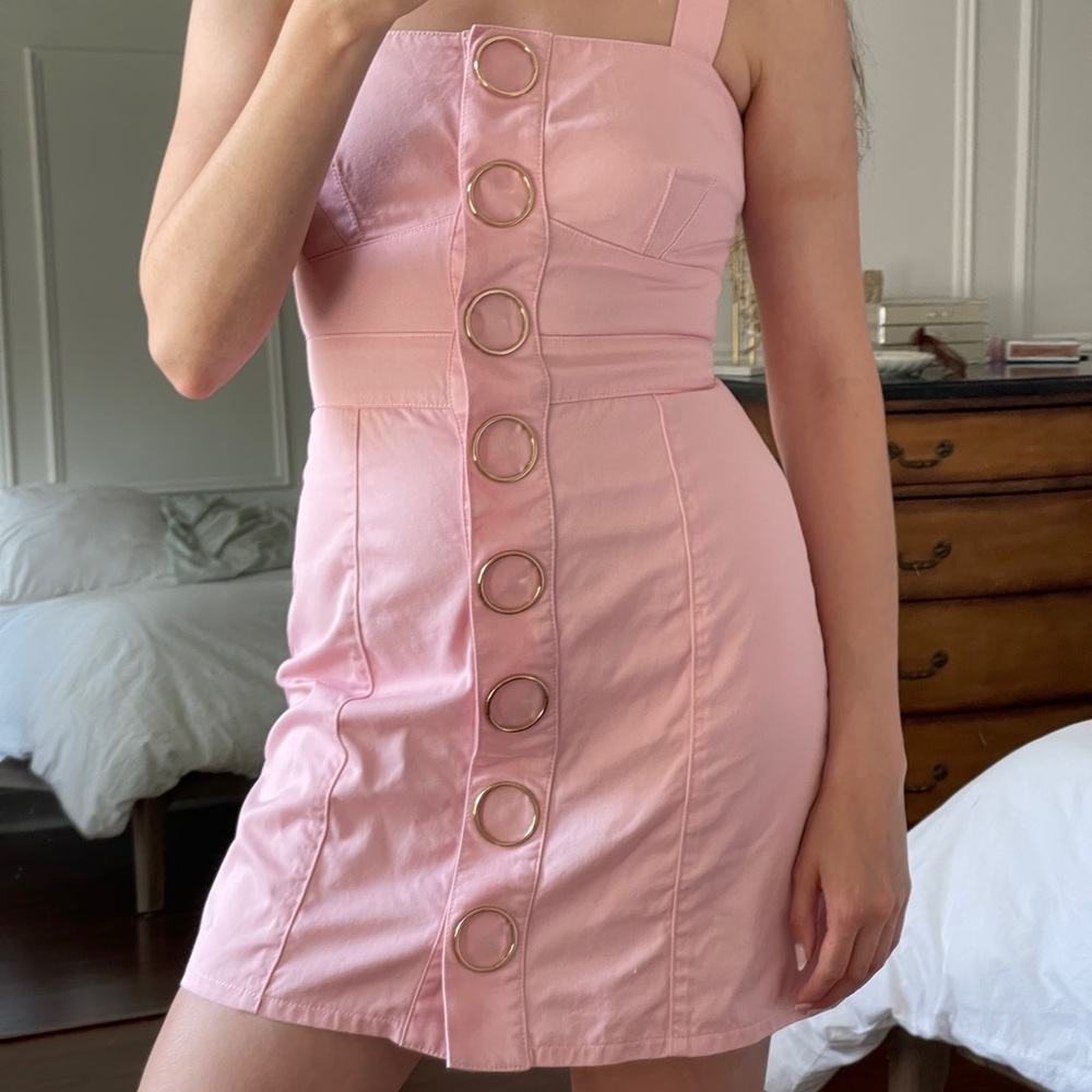 Mini Dress with Snaps - Picture 4 of 6